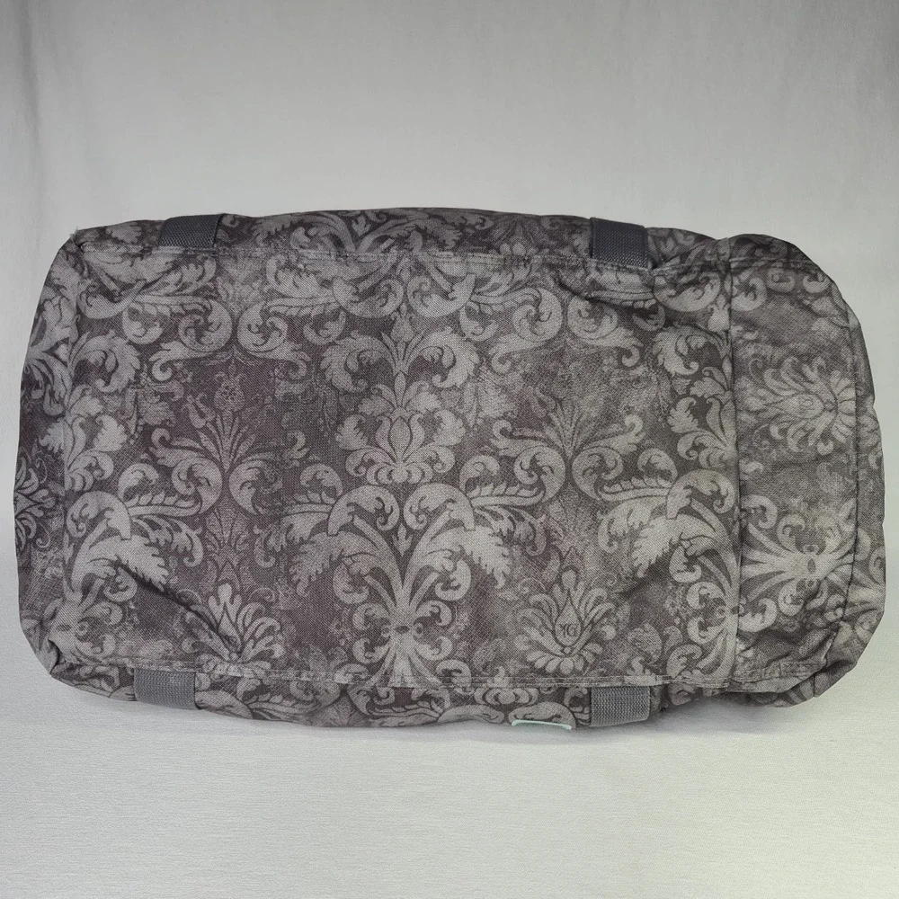 Dakine EQ 31L Duffle Duffel Gray Grey Floral Damask Medium Teal Embroidered Bag